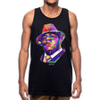 StonerDays Pop Art Notorious Tank top in black, front view, available in S to 3XL sizes