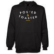 StonerDays Posted & Toasted Men's Hoodie in Black, Front View, Sizes S-XXL