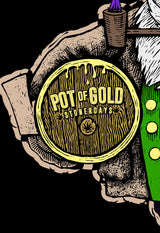 StonerDays Pot Of Gold T-Shirt design featuring a leprechaun hand and gold coin