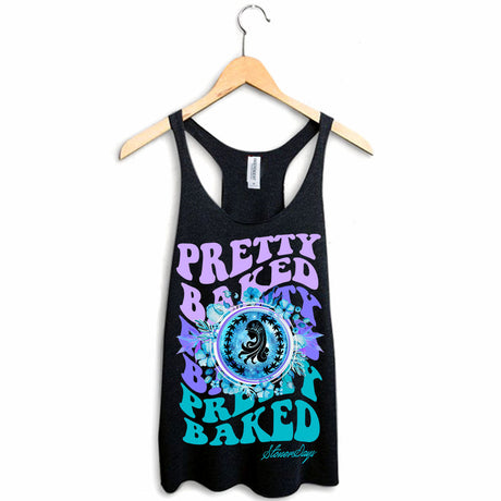 StonerDays Pretty Baked Highness Women's Racerback Tank Top, Sizes S-2XL, Front View