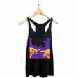 StonerDays Puff Puff Purps Women's Racerback Tank Top, Cotton Blend, Front View on Hanger