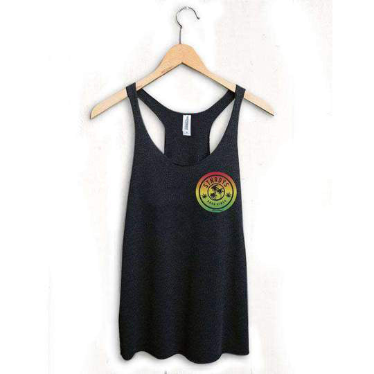 StonerDays Rasta Chest Tank for Women, Black with Rasta Logo, Sizes S to 2XL