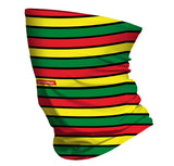 StonerDays Rasta Stripes Neck Gaiter in Red Yellow Green, Polyester, Versatile Wear