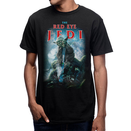 StonerDays Red Eye Jedi T-Shirt in black, featuring vibrant graphic print, available in S to XXXL