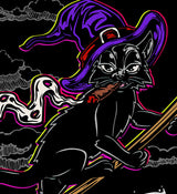 StonerDays Ride Or Die Kitty graphic on black crop top hoodie for women