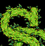 StonerDays Leafy Logo on Long Sleeve Shirt, Green Cotton, Close-up View