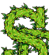 StonerDays SD Leafy Logo on White Tee, vibrant green cannabis leaf design, front view