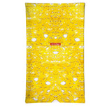 StonerDays Shatter 710 Concentration Neck Gaiter - Yellow with Cannabis Motif