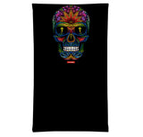 StonerDays Skull Art of Color Neck Gaiter featuring vibrant psychedelic design, front view on white background