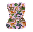 StonerDays Smoke Meowt Kitties Neck Gaiter with playful cat and cannabis leaf design on a pink background