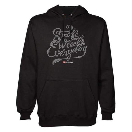 StonerDays Men's Hoodie with "Smoke Weed Everyday" print, front view on a white background