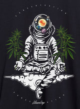 StonerDays Space Concentration Hemp Tee featuring astronaut design, unisex, front view