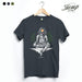 StonerDays Space Concentration Hemp Tee in Smoke Grey, featuring astronaut graphic, unisex fit, sizes S-XXL