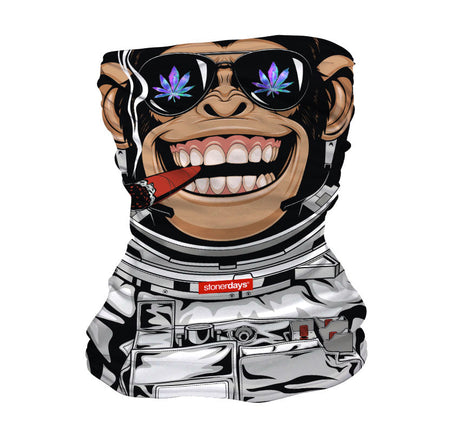 StonerDays Space Monkey Neck Gaiter with Blunt Design, Polyester Material, Front View