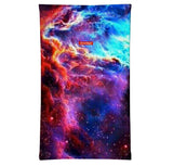 StonerDays Space Painting Galaxy Neck Gaiter, vibrant cosmic design, polyester fabric, front view