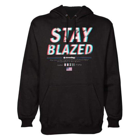 StonerDays Stay Blazed 3D Hoodie - Front View on White Background