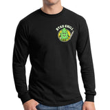 StonerDays Stay Chill Long Sleeve Shirt in Black Cotton, Front View on Male Model