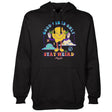 StonerDays Stay Weird Hoodie in black, front view, sizes S to XXL, with colorful graphic print