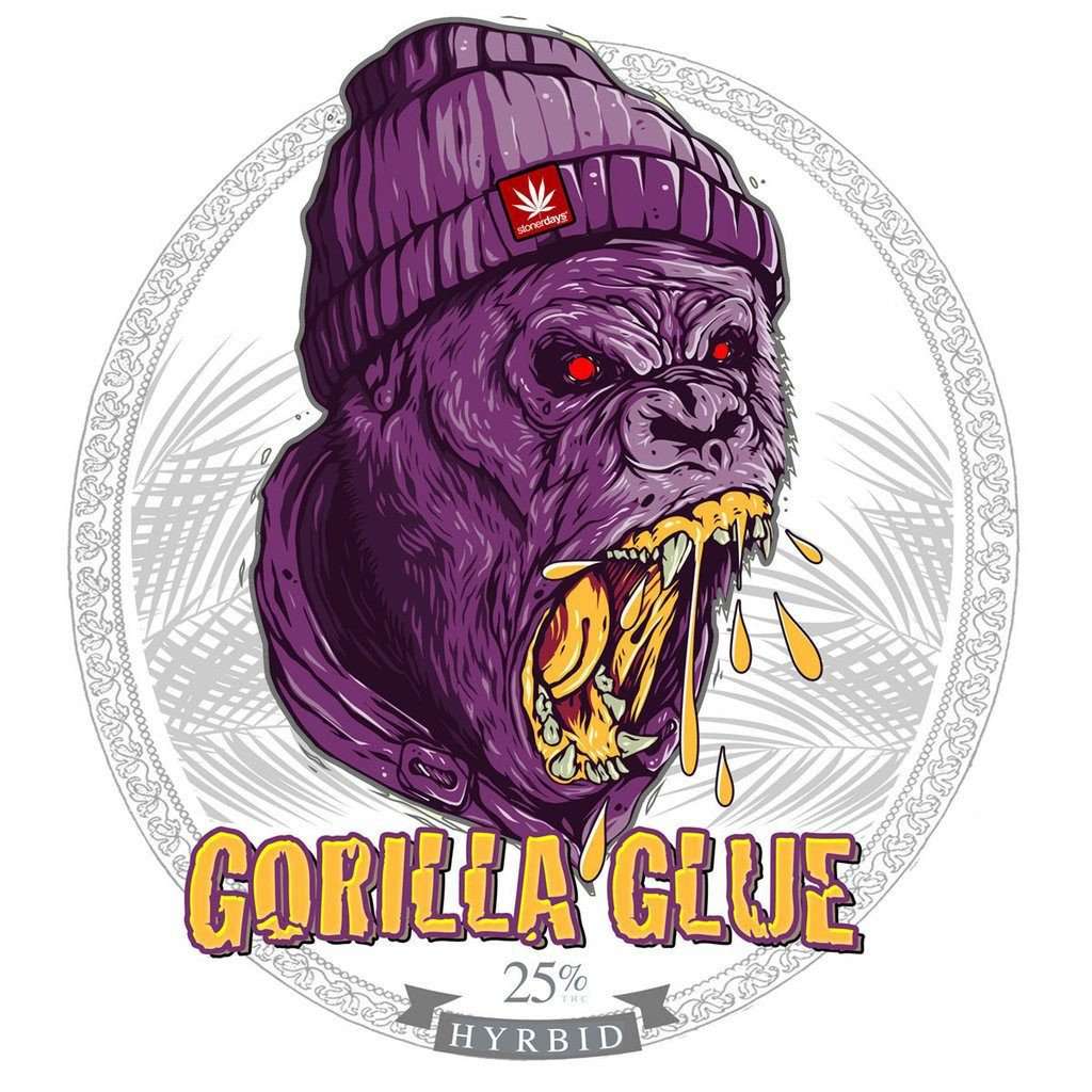 StonerDays Gorilla Glue Strain Ceramic Mug, Purple Gorilla Graphic, Novelty Gift