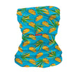StonerDays Taco Tuesday Neck Gaiter with vibrant taco and leaf design on blue, front view