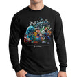 StonerDays Tea Party Long Sleeve Shirt featuring vibrant dab straw design, made of cotton, USA-made - front view