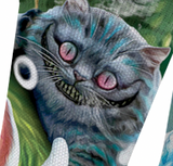 Close-up of StonerDays Tea Party Weed Socks featuring a whimsical cat design
