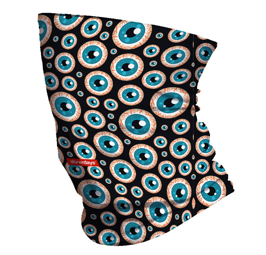 StonerDays Third Eye Pattern Neck Gaiter in Polyester, Versatile Headwear Accessory