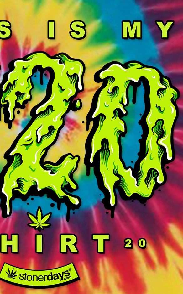 StonerDays Tie Dye T-Shirt with 'This Is My 420 Shirt' Graphic, Cotton, Colorful Design