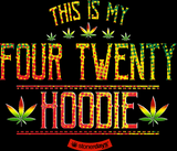 StonerDays 'This Is My Four Twenty' green crop top hoodie design close-up