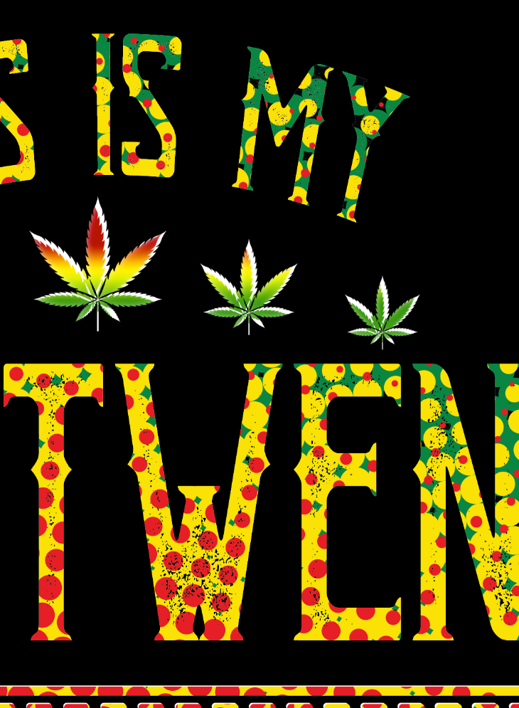 StonerDays Men's Green T-Shirt with 'This Is My Four Twenty' Print, Front View