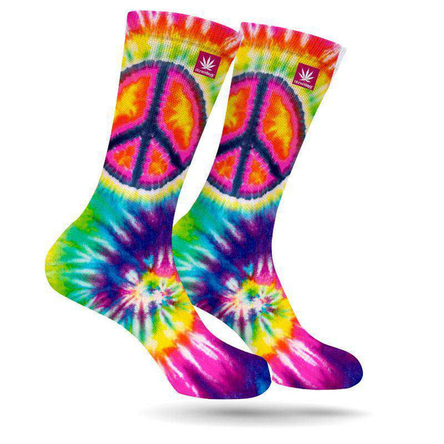 TIE DYE PEACE CREW WEED SOCKS