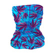 StonerDays Tie Dye Purp Gaiter with vibrant cannabis leaf design in polyester