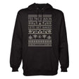 StonerDays 'Tis The Season Men's Hoodie with Ugly Sweater Design, Black, Front View