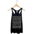 StonerDays 'Tis The Season Women's Tank Top in Brown, Front View on Hanger