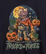 StonerDays Trick Or Tokes Racerback tank top with Halloween-themed graphic, cotton blend