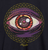StonerDays Men's Trippin Ball-z Tie Dye Tee featuring psychedelic eye design on black cotton
