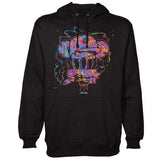 StonerDays Trippy Mouse Hoodie - Men's black cotton blend sweatshirt with vibrant psychedelic design
