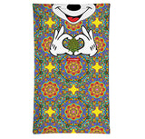 StonerDays Trippy Mouse Neck Gaiter with vibrant psychedelic pattern, front view