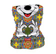 StonerDays Trippy Mouse Neck Gaiter with colorful psychedelic pattern, front view on white background