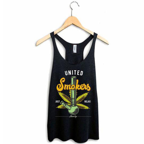 StonerDays United Smokers Tank top in black, sizes S to XL, with vibrant front print