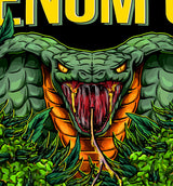 StonerDays Venom Og T-Shirt in Green with Bold Snake Graphic, Men's 2XL
