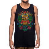StonerDays Voodoo Mary Janes Spell Tank Top, colorful front print on black, unisex fit