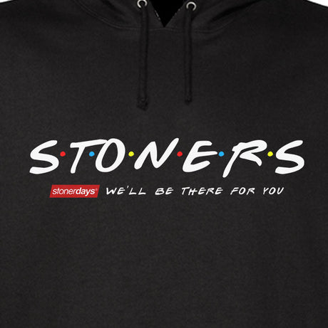 StonerDays 'We'll Be There For You' Men's Hoodie in Green - Close-up View