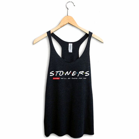 StonerDays Women's Racerback Tank Top in Black with 'We'll Be There For You' Slogan, Sizes S-XXL