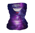StonerDays 'We're All Mad Here' Neck Gaiter with Galaxy Print and Smiling Design
