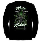 StonerDays White Widow Long Sleeve Shirt in Black with Green Graphic, Men's Cotton Apparel