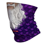 StonerDays Wizard Beard Neck Gaiter featuring Gandalf design in black, gray, and purple
