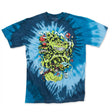 StonerDays Wonderland Blue Tie Dye Tee with Chillum Design, Men's Cotton T-Shirt