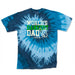 StonerDays World's Dankest Dad Tie Dye T-Shirt in Blue, Front View on White Background