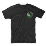 StonerDays Yin Yang men's black cotton t-shirt with graphic design, front view on white background